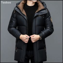 Men's Down Parkas 2023 Winter White Duck Jackets Solid Male Coat Thick Warm Fashion High Street Teenagers Windproof Padded 231011