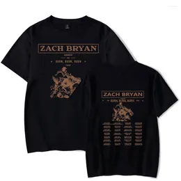 Men's T Shirts Zach Bryan The Burn Tour Tee Print T-shirt Unisex Fashion Casual Style Short Sleeve Streetwear