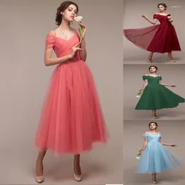 Partykleider, Meerjungfrau, lange Puffärmel, Hochzeit, schulterfrei, Hofschleppe, Satin, Brautkleider, glamouröse Prinzessin