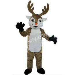 Reindeer Mascot Costume High Quality Cartoon Character Outfits Suit Unisex Adults Outfit Birthday Christmas Carnival Fancy Dress