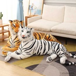 Christmas Toy Supplies New Lifelike Tiger Plush Toys Soft Wild Animals Stuffed Simulation White Tiger Doll Children Kids Birthday Christmas Gift R231012