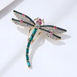 Brooches Pomlee Crystal Vintage Dragonfly For Women Large Insect Brooch Pin Fashion Dress Coat Accessories Cute Jewellery