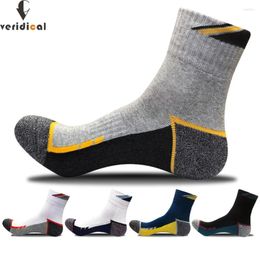 Men's Socks 5 Pairs Man Sport Professional Cotton Towel Bottom Sweat-Absorbing Bike Run Fitness Badminton Tennis Basketball