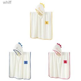 Towels Robes Hooded Towel Soft Coral Fleece Bath Poncho Bathrobe for Babies Swim Beach AccsL231123