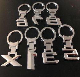 For BMW 1 3 5 6 7 8 XSeries X5 M5 F13 F15 E36 E39 E53 E60 Silver Metal Number Letters Key Holder Fashion KeyRing Keychain3980868