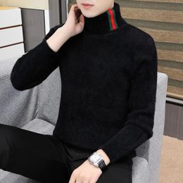 Men s Sweaters Arrival Fashion Casual Classic Pure Color Knitwear Thick Warm Autumn Winter Turtleneck Sweater Pullover Men Clothing 231012