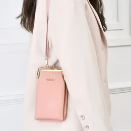 Wallets Fashion Women's Wallet Korean Version All-match Sweet Simple Large-capacity Pu Solid Color Zipper Shoulder Messenger Bag