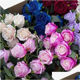 Decorative Flowers Experience The Romance Of Valentines Day With Our Single Plush Cloth Rose And Simation Flower - Perfect Gift For Dh6Hf