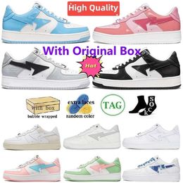 Apbapesta Box With Casual Shoes AP AP Running Shoes Sneakers Trainers Fashion Designer Pink Patent Leather Black White Combo Grey For Men Women Pastel Pack Abc Camo