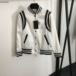 designer Jacket for womens fashion Shining Hot Diamond Letter girl coat Size S M L autumn lady Long sleeved baseball jacket Oct10