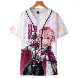 Men's T Shirts Hololive Takane Lui 3D Short Sleeve Baseball Uniform Hip Hop Women Print T-SHIRT