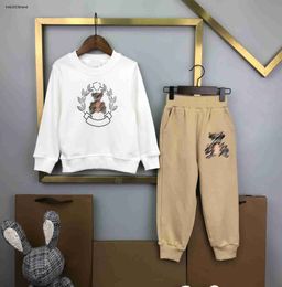 round neck Tracksuits for kids designer autumn set Size 100-150 CM fashion sweater and Embroidered Doll Decorative Pants Oct10