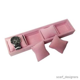 Watch Boxes Cases Grids Jewellery Display Box With Tray Pink Bracelet Chain Storage Jewellery Showcase Pro R231013