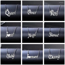 Pendant Necklaces Stainless Initial Letter Charm Necklace For Women Girls Party Jewellery Choker Gift Dz400