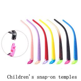 Montature per occhiali da sole alla moda Bambini Aste in silice Colore a scatto Coppia in silicone Occhiali multicolori opzionali Gambe AccessoriFashion299e