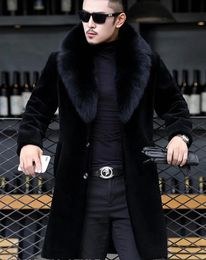 Men's Wool Blends Winter Mens Designer Jackets Hombres Warm Windbreaker Long Outerwears Coats Black Thicken Coat M6XL 231012