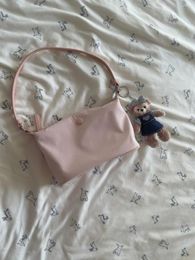 Evening Bags Nylon Fabric Leather Zipper Lightweight Texture South Korean Ins With One Shoulder Hand Underarm Handbag Cute Bag