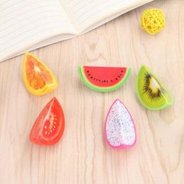 Party Favor Cute Fruits Plastic Pencil Sharpeners Kids Stationery Gifts Office School Birthday Halloween Christmas