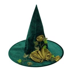 DIY Halloween Witch witch hat - Green European and American Wizard of Oz Cartoon Cosplay witch hat