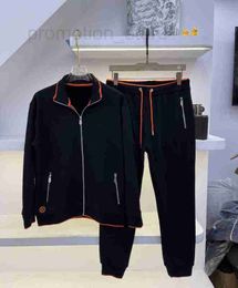 Men's Tracksuits Designer New 2023 designer tracksuit highquality zipper pocket stitching design comfortable cotton luxury mens black casual AHTG