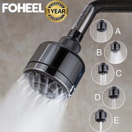 Bathroom Shower Heads FOHEEL High Pressure Shower Head Water Saving Ceiling Mounted Fixed Five Gear Rotatable Spa Shower Head for Bathroom el 231013