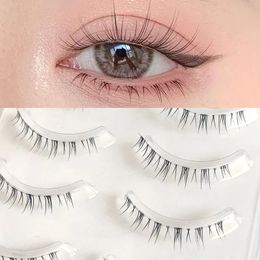 False Eyelashes 5 Pair Lashes Natural Lower Soft Clear Band Bottom Fake Extension Makeup Tools 231012