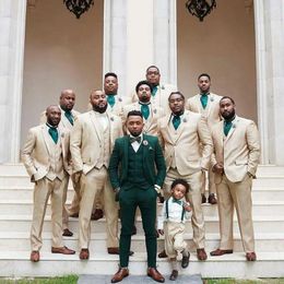 Men's Suits Men For Wedding Man Green Blazer Groom Tuxedo 3Piece Costume Homme Slim Fit Terno Masculino Trajes De Hombre