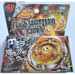 Spinning Top Takara Tomy Beyblade Metal Battle Fusion Top BB126 FLASH SAGITTARIO 230WD 4D WITH Light Launcher Q231013