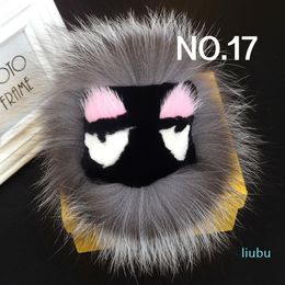 Fashion luxury designer cute lovely hand made fur little moster ball bag charm key chain 40 models298B