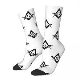 Men's Socks Freemason Masonic Harajuku High Quality Stockings All Season Long Accessories For Man's Woman's Christmas Gifts