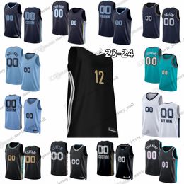 Custom Printed 2023-24 New Basketball Jerseys Ja Morant Jaren Jackson Jr. Marcus Smart Kenneth Lofton Jr. Jacob Gilyard Shaquille Harrison Hurt Jackson Mulder