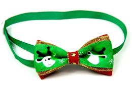 Simple Pet puppy Cat Dog Christmas tree snowflakes bow tie necklace collar bowknot necktie grooming for pet supplier decoration Costume