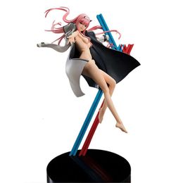 Mascot Costumes 34cm Darling in the Franxx Anime Figure 1/7 Scale Zero Two Action Figure Pvc Zero Two Figurine Adult Collection Model Toys