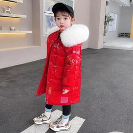 Down Coat Winter Warm Jacket Toddler Girl Clothes Kids Waterproof Parka Hooded Children Clothing Outerwear Faux Fur Snowsuit