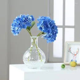 Decorative Flowers Simulation Latex Hydrangea Branches Wedding Fake Flower Real Touch Artificial Hydrangeas Garden Decoration