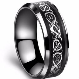 The power of the king 316L stainless steel Ring Mens Jewelry for Men black lord of the ring Wedding Band male ring f211A