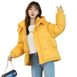 Women's Trench Coats 2023 Parka Winter Jacket Femal Leisure Add Thick Keep Warm Loose Hooded Short Cotton Clothes Ladies Coat