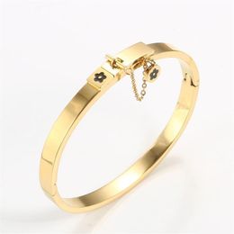 Stainless Steel Luxury Fashion Jewelry Set Gold Women Bangle Bracelet Flower Charm Finger Rings For Men Women Jewelry Set Gift216B