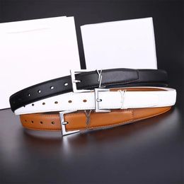 Luxury designer Belt for Women Genuine Leather 3.0cm Width High Quality Men Designer Belts Y Buckle cnosme Womens Waistband Cintura Ceintures With box