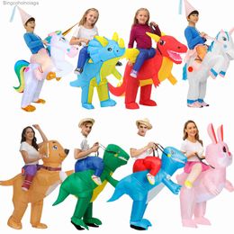 Theme Costume HOT Anime Dinosaur Iatable Come Party Mascot Alien Comes Suit Disfraz Cosplay Halloween Comes for Women Kids DressL231013