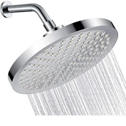 Bathroom Shower Heads 8/6Inch Round Rainfall Shower Head ABS Chrome Pressurised Electroplating Shower Top Nozzle Small Lotus Head Bathroom Accessories 231013