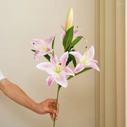 Decorative Flowers Artificial Lily Fake Plants Wedding Garden Decor Home Party Office Room Table Decoration