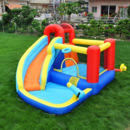 Prezzi Scivolo Gonfiabile Castello di Salto d'Acqua all'aperto Parco Scivolo per Bambini Parco per Bambini Giocattoli Casa di Rimbalzo con Maglione Ventilatore per Bambini Giochi all'aperto al Coperto Piccoli Regali Divertenti