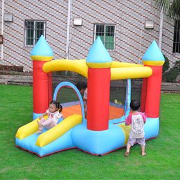 Inflatable Moonwalk Bouncer Indoor Home Mini Bounce House for Kids Castle Mighty Jumper With Blower Children Party Outdoor Play Fun Small Gifts Birthday Party