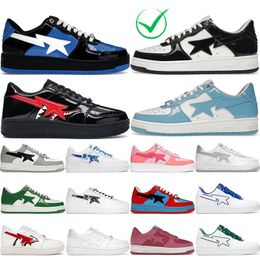 Designer bapestan shoes men women sta low Patent Leather Camouflage Skateboarding jogging Trainers Star Sneakers bathing 36-45