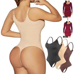 Waist Tummy Shaper Camisole Bodysuit for Women Control Slimming Shapewear Butt Lifter Seamless Sculpting Thong Body Tank Tops Corset 231012