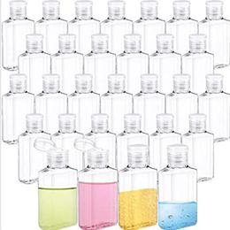 30ml 60ml Plastic Bottles with Flip Cap Clear Refillable Empty Bottle Containers for Hand Sanitizer Shampoo Liquid Xcbdh