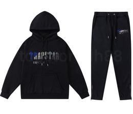 hoodie Trapstar full tracksuit rainbow towel embroidery decoding hooded sportswear men and women suit zipper trousers Size XL P8WW