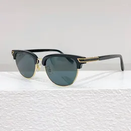 Sunglasses Fashion Vintage Acetate Alloy Frame Oval Design Women Men Classic Designer Trend Travel Sun Glasses