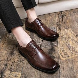 Dress Shoes Soft Anti-slip Rubber Loafers Man Casual Leather For Men 2023 Men's Genuine Microfiber Leathe 38-44